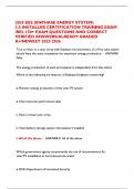 2025 EES &lpar;ENPHASE ENERGY SYSTEM&rpar; 3&period;0 INSTALLER CERTIFICATION TRAINING EXAM &sol;REL 150&plus; EXAM QUESTIONS AND CORRECT VERIFIED ANSWERS&sol;ALREADY GRADED A&plus;&sol;NEWEST 2025-2026