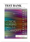 Test Bank for Clinical Nursing Skills and Techniques 11th Edition by Anne Griffin Perry, Patricia A. Potter Chapter 1-43 Complete Guide
