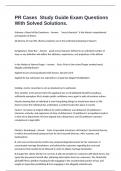 PR Cases  Study Guide Exam Questions With Solved Solutions&period;