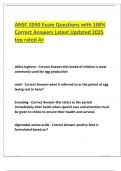 ANSC 2050 Exam Questions with 100- Correct Answers Latest Updated 2025 top rated A&plus;&period;