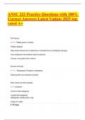 ANSC 221 Practice Questions with 100- Correct Answers Latest Update 2025 top rated A&plus;&period;