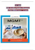 TEST BANK For MGMT 12th Edition&comma; Principles of Management By Chuck Williams&comma; Verified Chapters 1 - 18&comma; Complete Newest Version