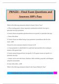 PRN 221 Bundled Exams Questions and Answers 100&percnt; Pass Guaranteed