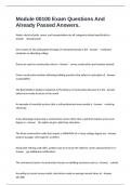 Module 00100 Exam Questions And Already Passed Answers&period;