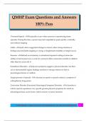 QMHP Exam Questions and Answers 100&percnt; Pass