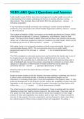 NURS 4465 Quiz 1 Questions and Answers