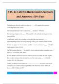 STC EIT 260 Midterm Exam Questions and Answers 100&percnt; Pass