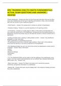 EPIC TRAINING COG170 COGITO FUNDAMENTALS ACTUAL EXAM QUESTIONS AND ANSWERS &vert; VERIFIED