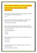 BEEF PRODUCTION Final Exam Questions and Answers Latest Versions 2025 GRADED A&plus;
