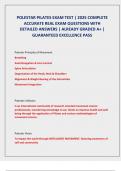 POLESTAR PILATES EXAM TEST &vert; 2025 COMPLETE  ACCURATE REAL EXAM QUESTIONS WITH  DETAILED ANSWERS &vert; ALREADY GRADED A&plus; &vert;  GUARANTEED EXCELLENCE PASS 