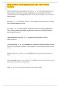 Medical Office Administrative Exam with 100&percnt; Verified Answers