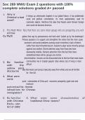 Soc 269 WWU Exam 2 questions with 100&percnt; complete solutions graded A&plus; passed