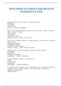 WISCONSIN ACCIDENT AND HEALTH INSURANCE EXAM