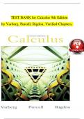 TEST BANK for Calculus 9th Edition by Varberg&comma; Purcell&comma; Rigdon&comma; Verified Chapters