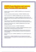 CBSPD Exam Questions and Answers Latest Versions 2025 top rated A&plus;