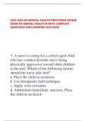 2023 NGN ATI MENTAL HEALTH PROCTORED RETAKE EXAM ATI MENTAL HEALTH B written by NURSING2EXAM