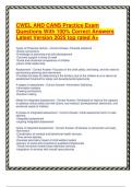 CWEL AND CANS Practice Exam Questions With 100&percnt; Correct Answers Latest Version 2025 top rated A&plus;