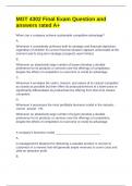 MGT 4302 Final Exam Question and answers rated A&plus;