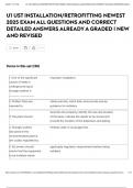 U1 UST INSTALLATION&sol;RETROFITTING NEWEST 2025 EXAM ALL QUESTIONS AND CORRECT DETAILED ANSWERS ALREADY A GRADED &vert; NEW AND REVISED