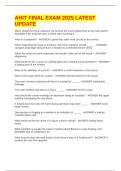 AHIT FINAL EXAM 2025 LATEST UPDATE