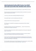 Adult Residential Facility &lpar;ARF&rpar; Practice Test EXAM 2025-2026 QUESTIONS AND ANSWERS NEW UPDATE
