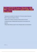 ILTS CONTENT Exam 2 Questions with 100- Correct Answers Latest Update 2025 top rated A&plus;