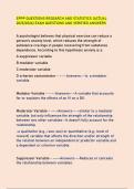 EPPP QUESTIONS RESEARCH AND STATISTICS &lpar;ACTUAL  2025&sol;2026&rpar; EXAM QUESTIONS AND VERIFIED ANSWERS