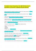 Prosthetic Exam Questions for ABC Written Exam&colon; Questions & Answers&colon; Updated Guide Solution