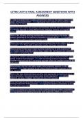 LETRS UNIT 8 FINAL ASSESSMENT QUESTIONS WITH  ANSWERS