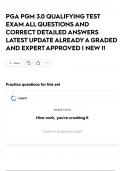 PGA PGM 3&period;0 QUALIFYING TEST EXAM ALL QUESTIONS AND CORRECT DETAILED ANSWERS LATEST UPDATE ALREADY A GRADED AND EXPERT APPROVED &vert; NEW &excl;&excl;