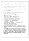 Nursing 104 Exam 1 Questions With Complete Solutions