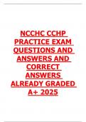 NCCHC CCHP PRACTICE EXAM QUESTIONS AND ANSWERS AND CORRECT ANSWERS ALREADY GRADED A&plus; 2025