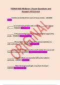 TCDHA RAD Midterm 1 Exam Questions and Answers All Correct