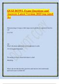 QUIZ BOWL Exam Questions and Answers Latest Version 2025 top rated A&plus;