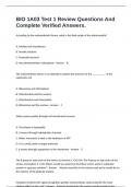 BIO 1A03 Test 1 Review Questions And Complete Verified Answers&period;