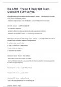 Bio 1A03 - Theme 4 Study Set Exam Questions Fully Solved&period;