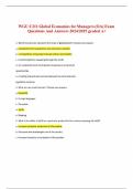 WGU C211 Global Economics for Managers &lpar;OA&rpar; Exam Questions And Answers 2024&sol;2025 graded A&plus;