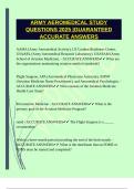 ARMY AEROMEDICAL STUDY QUESTIONS 2025 &vert;GUARANTEED ACCURATE ANSWERS