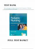 Test Bank Pediatric Nursing&colon; Critical Components of Nursing Care 3rd Edition Rudd &vert;&vert;Verified Answers &vert;&vert;Trusted  Solutions&period;