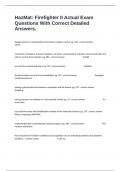 HazMat&colon; Firefighter II Actual Exam Questions With Correct Detailed Answers&period;