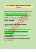 CHIA certification exam Questions wit verified  Answers