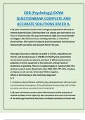 EOR &lpar;Psychology&rpar; EXAM  QUESTIONBANK COMPLETE AND  ACCURATE SOLUTIONS RATED A&period; 