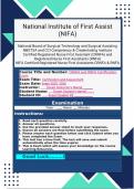 RNFA Exam Test 1 Review RNFA Registered Nurse First Assistants Questions and Answers &vert; 100&percnt; Pass Guaranteed &vert; Graded A&plus; &vert; 