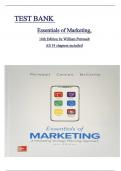 Test bank for Essentials of Marketing&comma; 16th Edition by William Perreault &vert; 9780072299427 &vert;All chapters included &vert; Questions and Correct answers Graded A&plus; &vert; LATEST