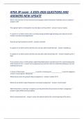 APEA 3P exam -3 2025-2026 QUESTIONS AND ANSWERS NEW UPDATE
