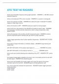 ATO TEST &num;2 RADARS 2025 QUESTIONS WITH CORRECT ANSWERS&excl;&excl;