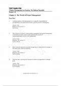 Test Bank For Project Management in Practice&comma; 7th Edition by Meredith & Shafer&comma; All 8 Chapters Covered and Verified