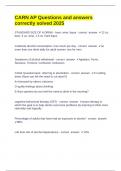 CARN test practice Question and answers verified to pass 2025