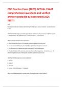 COC Practice Exam &lpar;2025&rpar; ACTUAL EXAM comprehensive questions and verified answers &lpar;detailed & elaborated&rpar; 2025 TEST&excl;&excl;