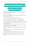 LIFE INSURANCE PRACTICE- EXAM GUIDE 2025 &vert;MOST COMMON QUESTIONS WITH CORRECTLY VERIFIED ANSWERS&vert;ALREADY A&plus; GRADED&vert;GUARANTEED PASS